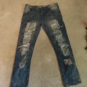 Ripped denim jeans